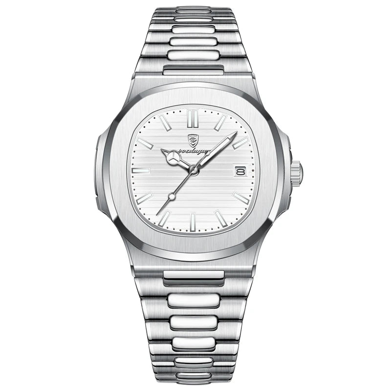 Relógio de luxo acessível. Pulseira de aço inoxidável e ajustável. Estilo, Elegância e Lifestyle. Relógio de pulso masculino, sofisticado e de qualidade. Desing clássico e moderno. Relógio durável e resistente, vidro de safira anti arranhões.